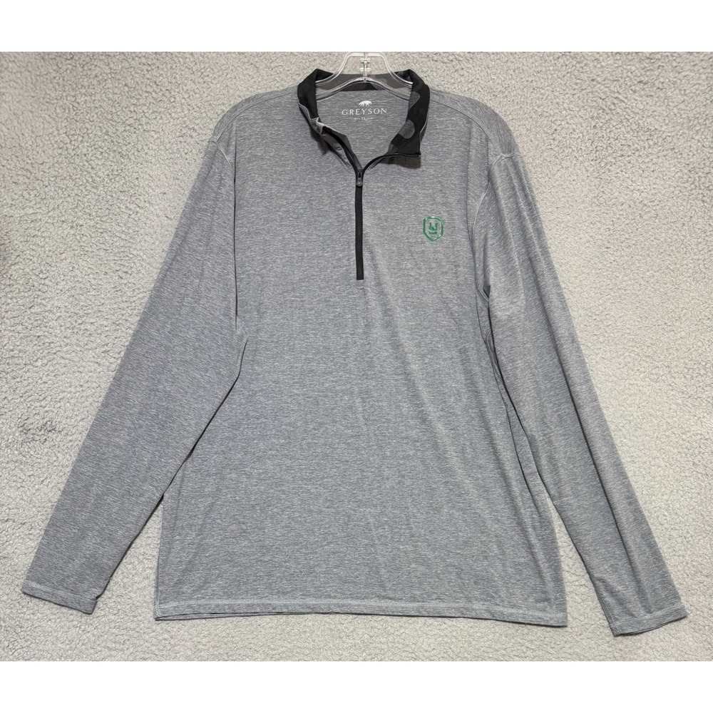 GREYSON x UGP  1/4 Zip Long Sleeve Pullover XL Gray Camo Collar Golf Stretch